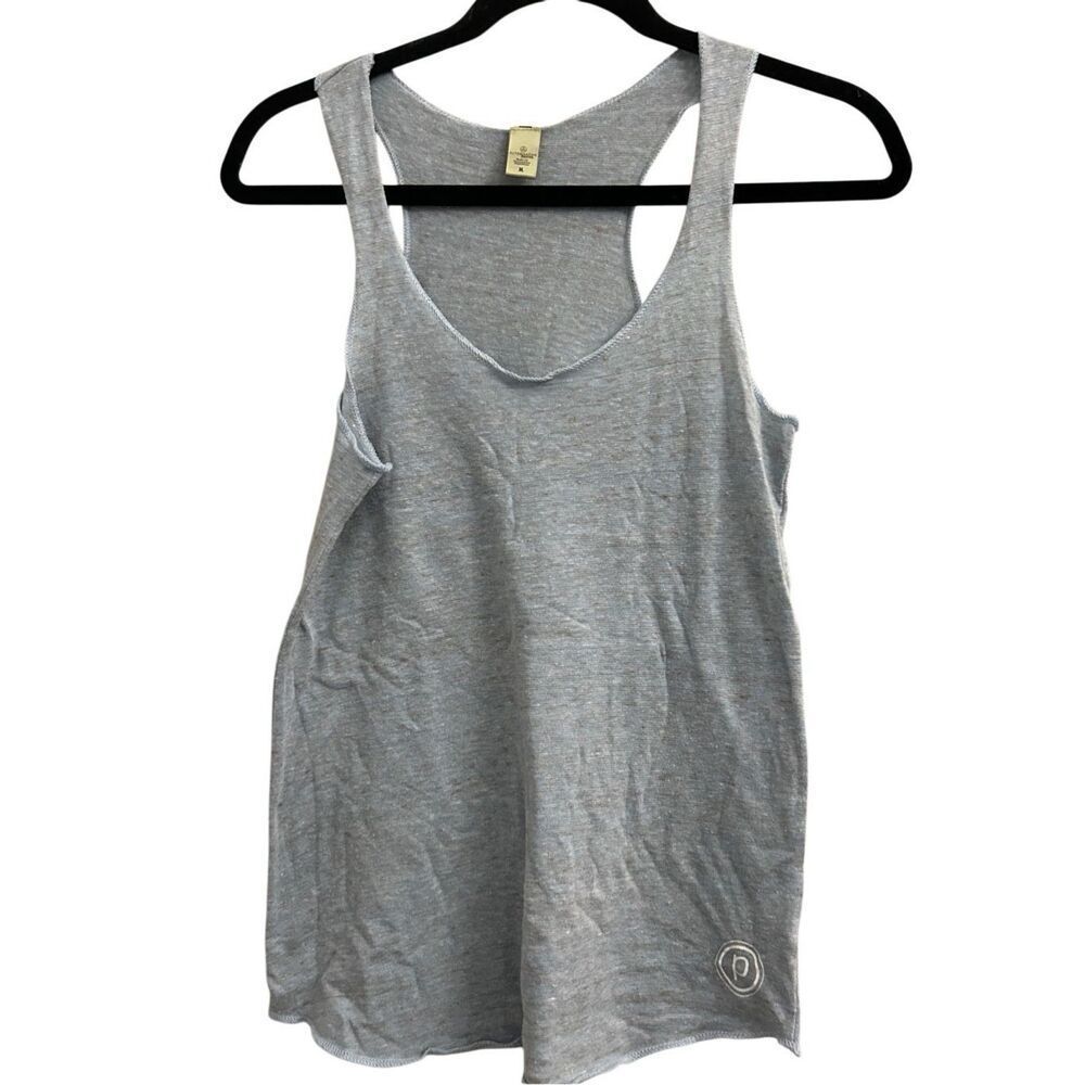 Pure Barre Heather Blue Tank Top sz M super soft athletic workout yoga Pilates